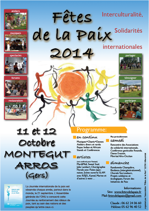 Fete de la paix à Montégut Arros (Gers) - édition 2014