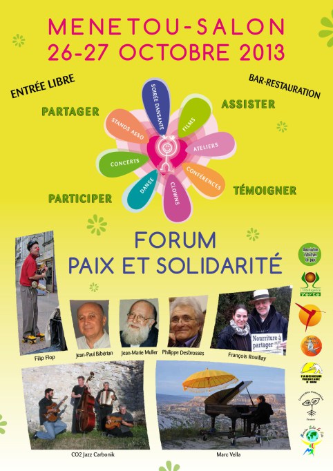 Forum paix et solidarité - édition 2013